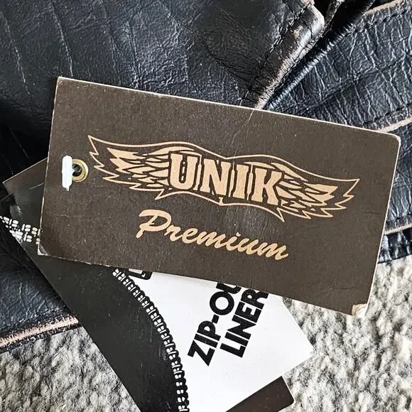 Vintage Unik Biker Jacket USAZip Outer LinerXXLChest 44